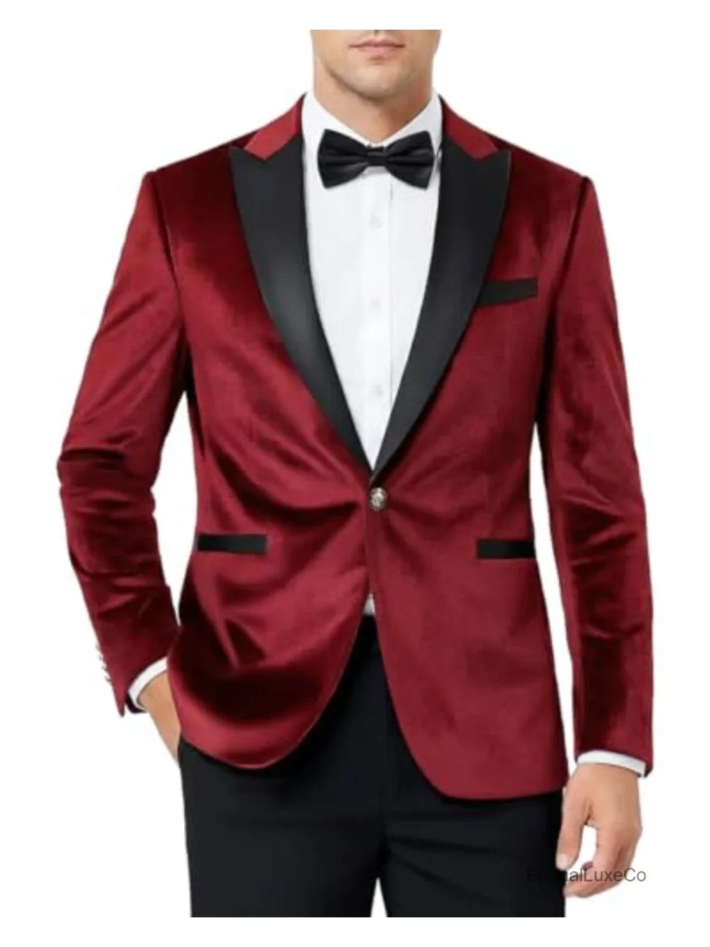 Slim Fit Tuxedo Blazer for Men, Velvet, Wedding, Prom, Elegant